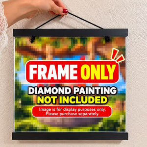 Black Magnetic Wooden Poster Hanger — 30 cm