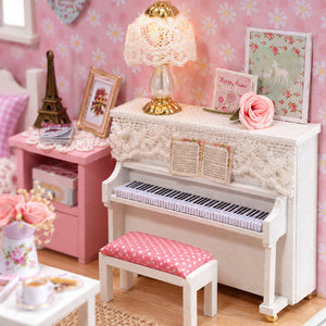 Sunshine Princess DIY Miniature House Kit — styled display scene; props not included