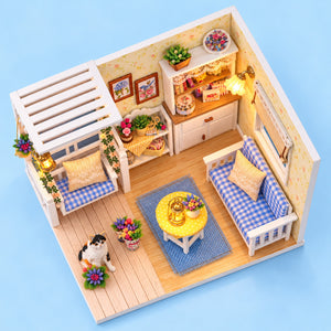 Kitten Diary miniature room – overhead view