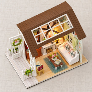 Happy Times DIY Miniature House Kit — interior and decorative details