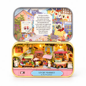 Lucky Market DIY Miniature Tin Box Kit — White Background