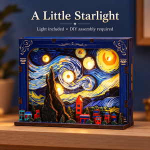 Starry Dream BK21 DIY miniature kit — lighted display example