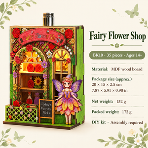 Fairy Flower Shop DIY Magnetic Miniature Kit with Light — Size Material Weight; DIY assembly required.