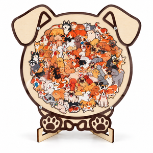 Dog wooden puzzle: hero
