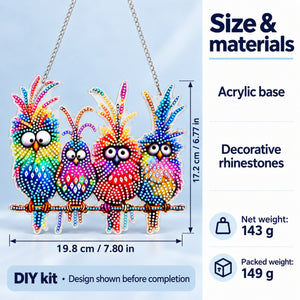 Four Owls DIY Diamond Painting Hanging Kit – XLG221