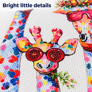 Colorful Giraffes diamond painting kit – Detail CH2280