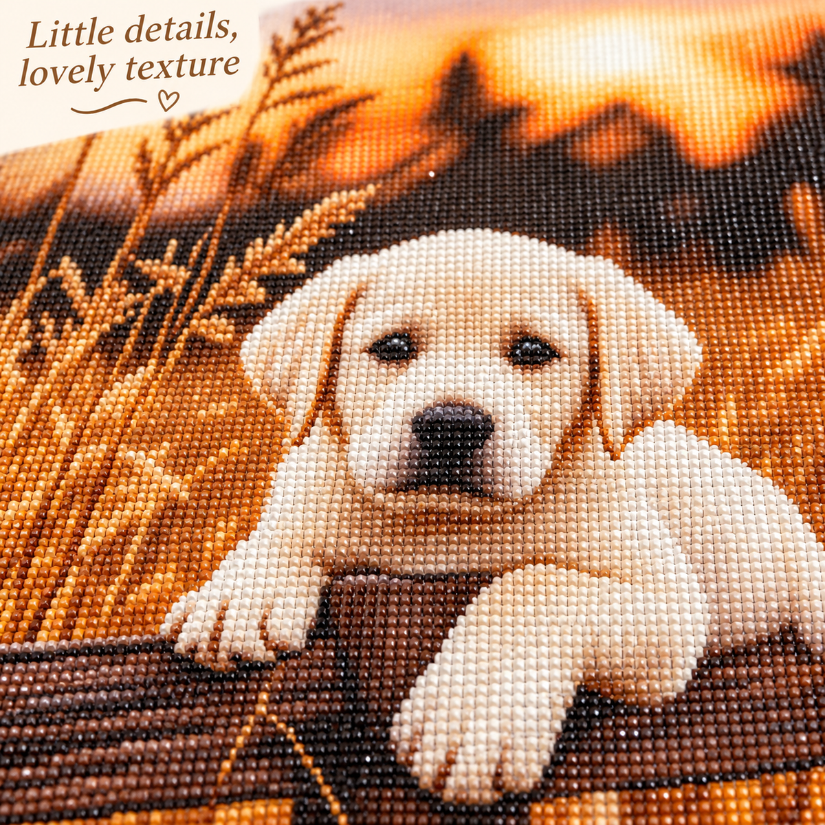 White Puppy diamond painting kit – Detail CH2278