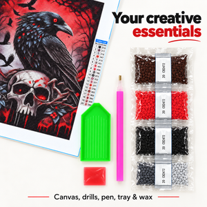 Raven and Skull diamond painting kit – Accessories CH2472