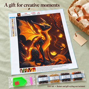 Golden Dragon diamond painting kit, gift styling illustration