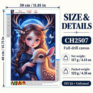 EN-0046-H diamond painting kit – Size Weight; styling props not included