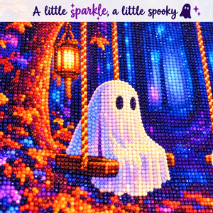 Ghosts on Swings diamond painting kit – Detail CH2494