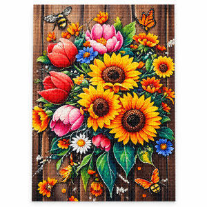 Sunflower and butterfly full-drill DIY diamond painting design
