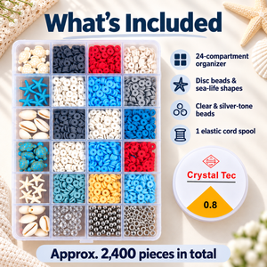 Ocean Disc Bead Bracelet Making Kit – Approx. 2,400 Pieces – Whats Included