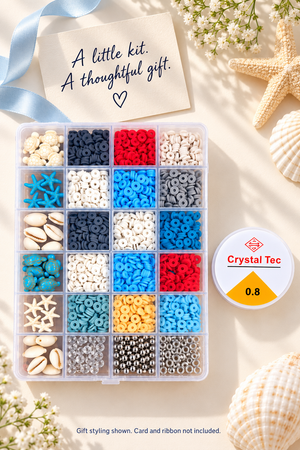 Ocean Disc Bead Bracelet Making Kit – Approx. 2,400 Pieces – Gift