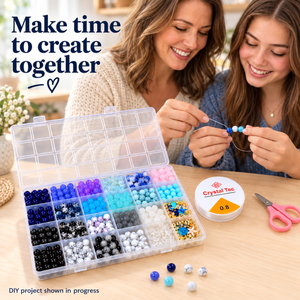Ocean-Themed 8 mm Glass Bead Bracelet-Making Kit – Approx. 660 Pieces