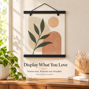 Black magnetic wooden poster hanger, 30 cm, frame only