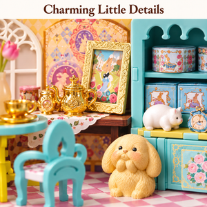 Alice's Tea miniature tea party: scene components and details