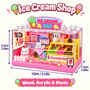 Ice Cream Shop miniature scene: scene components and details