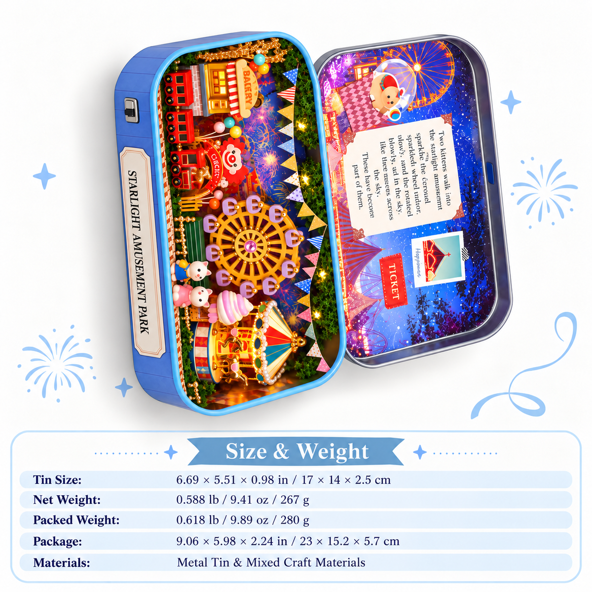 EN-0007-A Starlight Amusement Park miniature kit — Size Weight Rotated
