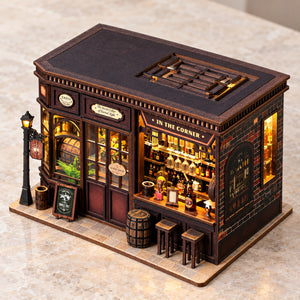 Corner Tavern DIY Miniature House Kit — interior and decorative details
