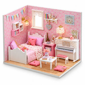 Sunshine Princess DIY Miniature House Kit — assembled model overview; kit requires assembly
