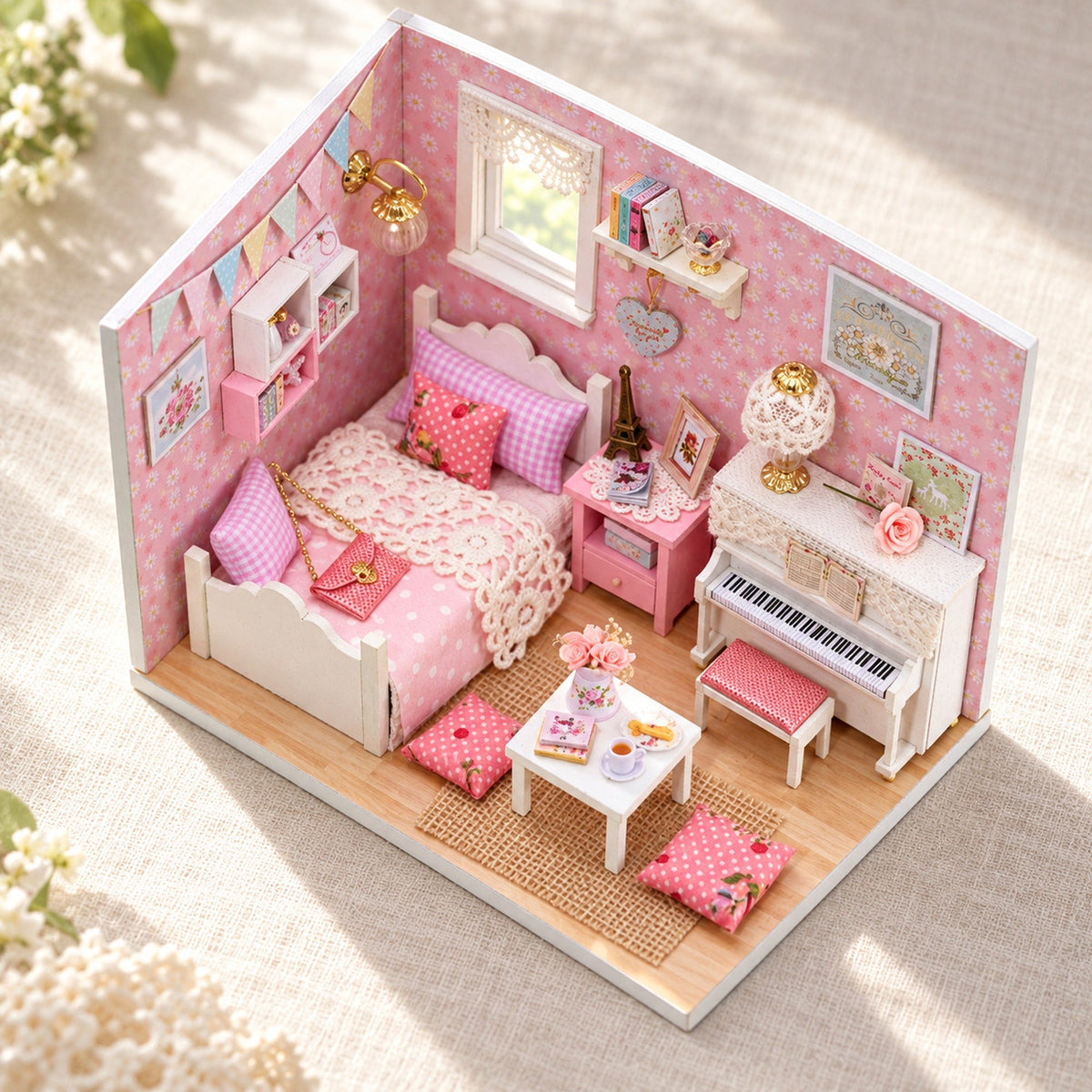 Sunshine Princess DIY Miniature House Kit — interior and decorative details