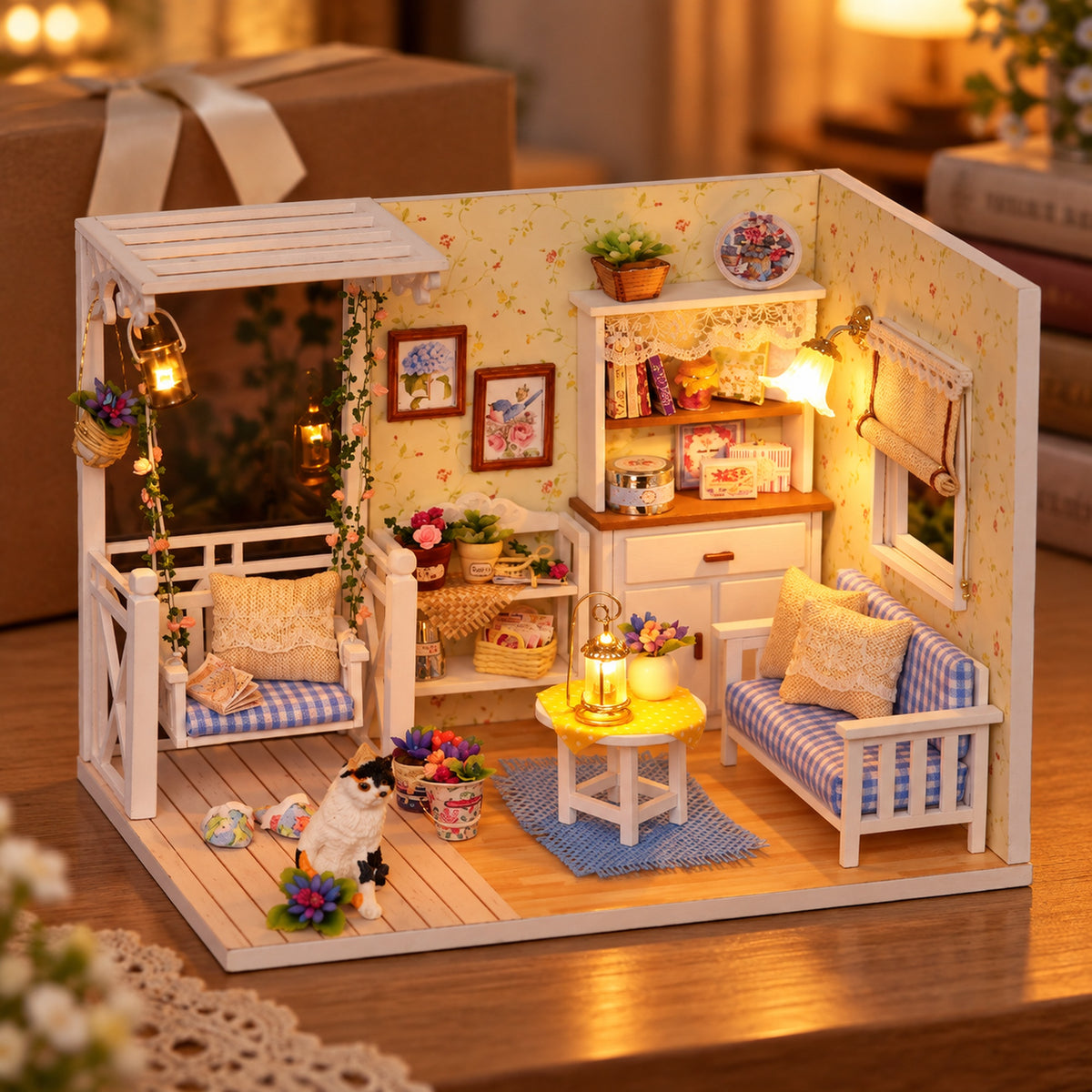 Kitten Diary miniature room – finished gift display