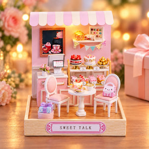 Sweet Talk DIY Miniature Cake Shop Kit — gift display scene; props not included