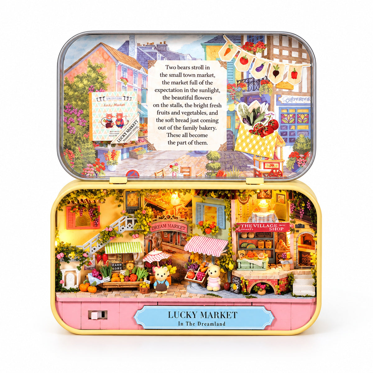 Lucky Market DIY Miniature Tin Box Kit — White Background