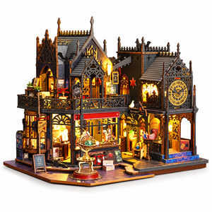 Holo Magic City DIY Miniature House Kit — assembled model overview; kit requires assembly