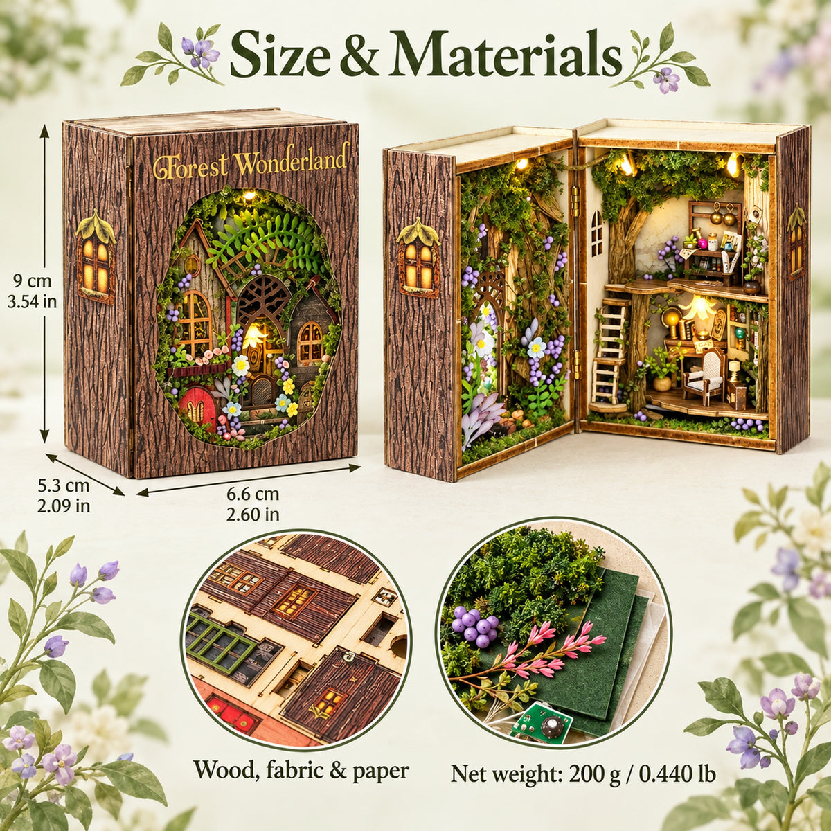 EN-0011-B DIY miniature kit - size and materials
