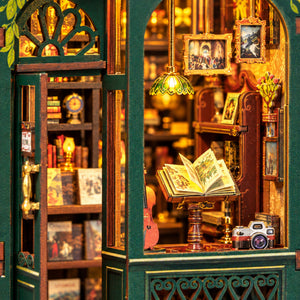 Owl Bookstore DIY Book Nook Kit with LED Light — Detail