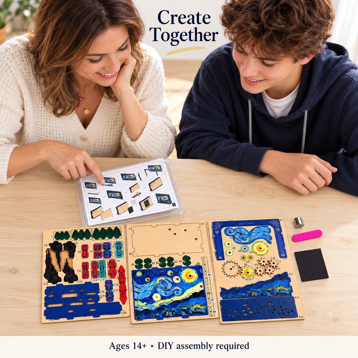 Starry Dream BK21 DIY miniature kit — shared crafting scene for ages 14 and up