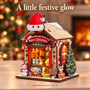 Festive Pavilion assembled Christmas display example; DIY kit
