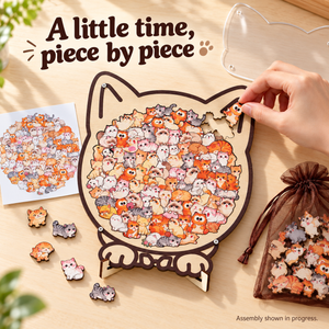 Cat wooden puzzle: assembly