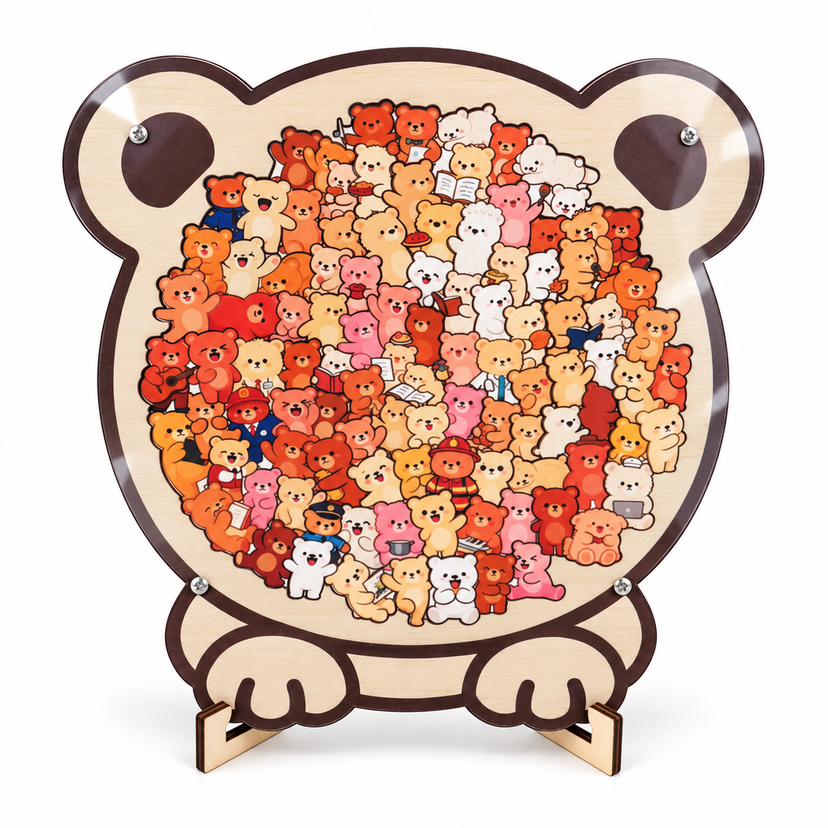 Bear wooden puzzle: hero