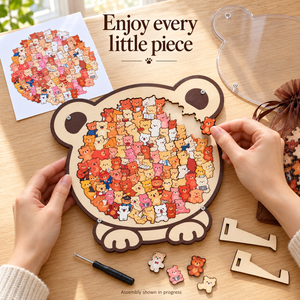 Bear wooden puzzle: assembly