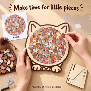 Maillard cat wooden puzzle: assembly