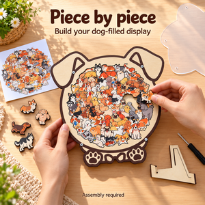Dog wooden puzzle: assembly