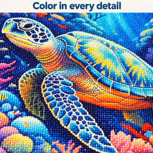 Sea Turtle diamond painting kit – Detail CH1021