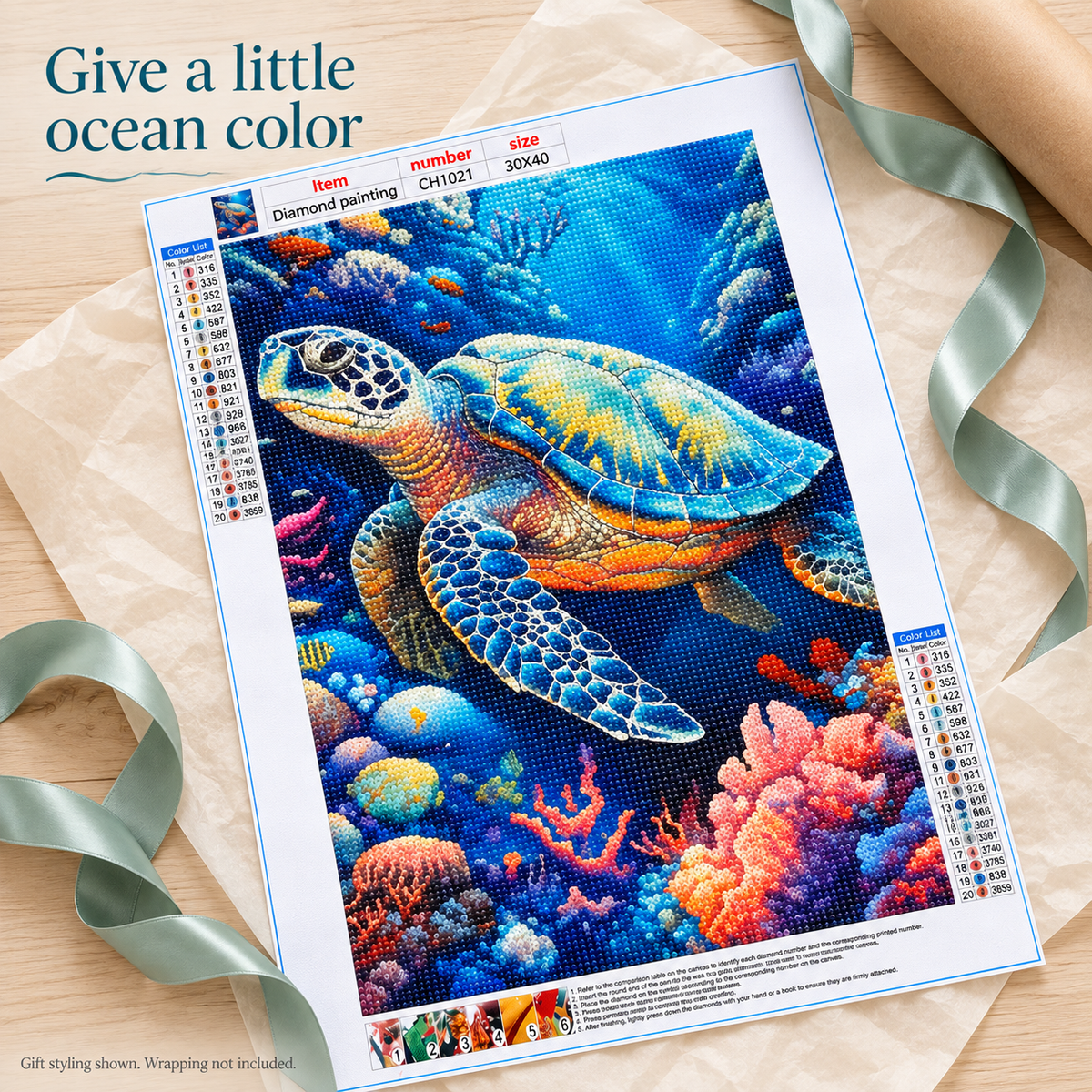 Sea Turtle diamond painting kit – Gift CH1021