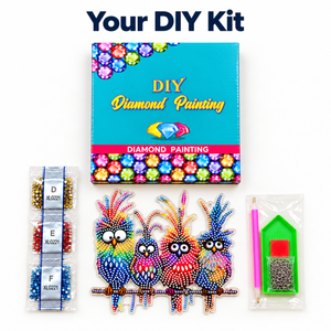 Four Owls DIY Diamond Painting Hanging Kit – XLG221