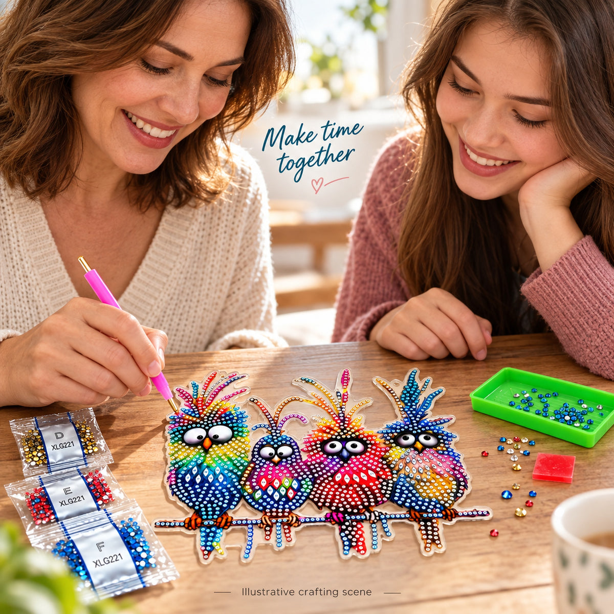 Four Owls DIY Diamond Painting Hanging Kit – XLG221
