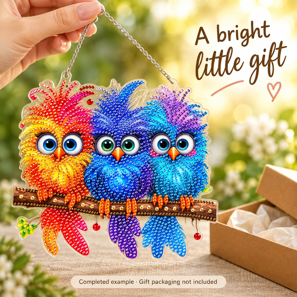 Three Owls DIY Diamond Painting Hanging Kit – XLG369