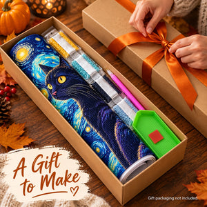 Moonlight cat CH1910 diamond painting kit — gift inspiration, wrapping not included