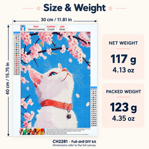 EN-0038-A diamond painting kit – Size Weight; styling props not included