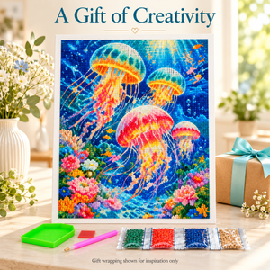 Deep-Sea Jellyfish Full-Drill Diamond Painting Kit — display inspiration