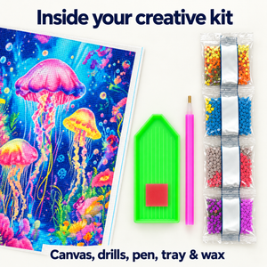 Colorful Jellyfish diamond painting kit – Accessories CH2445
