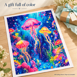 Colorful Jellyfish diamond painting kit – Gift CH2445