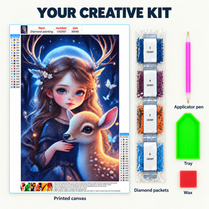 EN-0046-H diamond painting kit – Kit Contents; styling props not included